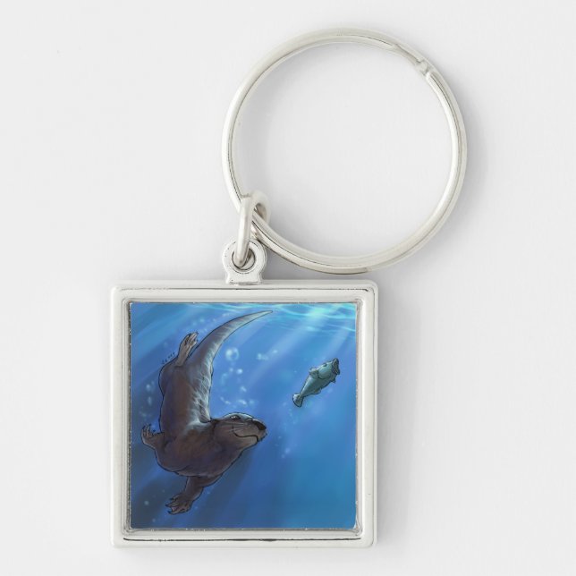 Swimming otter key ring (Front)