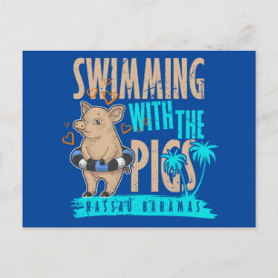 Swimming Pigs Bahamas Postcard Vacation Cruise