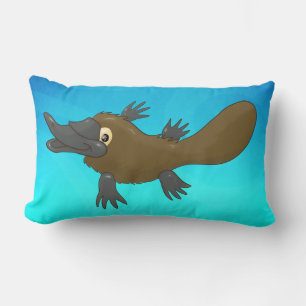 Swimming Platypus Lumbar Cushion