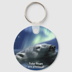 SWIMMING POLAR BEAR KEY RING