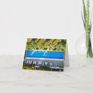 Swimming Pool Aerial View Card