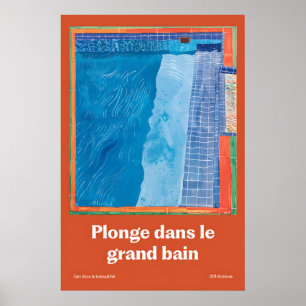 Swimming Pool Art Print Modern French Riviera Wall