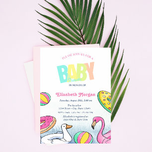 Swimming Pool Baby Shower  Invitation