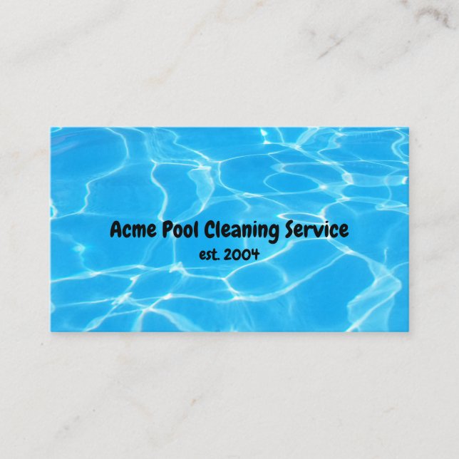 Swimming Pool Business Card (Front)