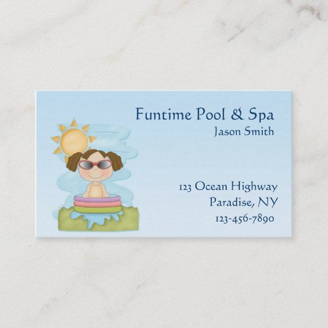 Swimming Pool Business Card (Front)