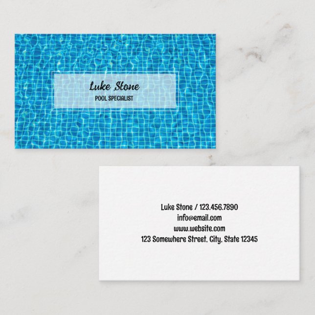 Swimming Pool Business Card (Front/Back)