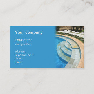 "Swimming pool" business card