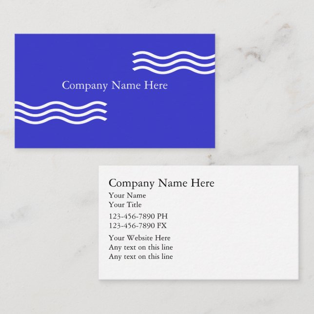 Swimming Pool Business Cards (Front/Back)