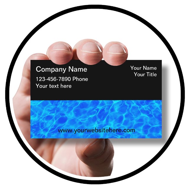 Swimming Pool Cleaning Service Business Card (Creator Uploaded)