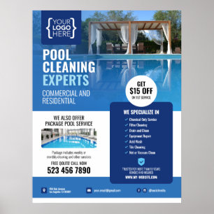 Swimming Pool Cleaning Service Poster