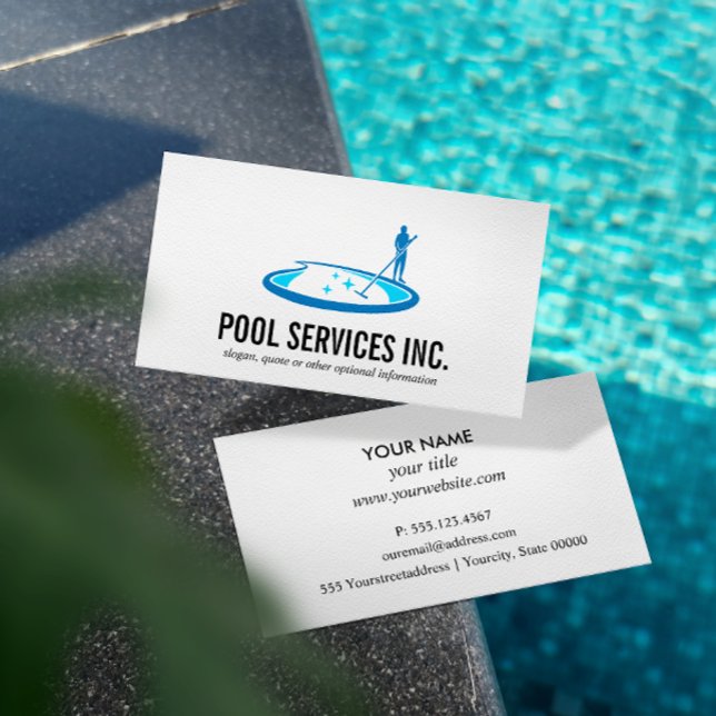Swimming Pool Cleaning services professional Business Card (Creator Uploaded)