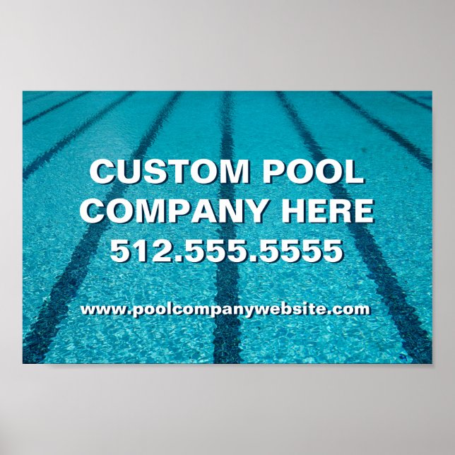 Swimming Pool Company Custom Marketing Poster (Front)
