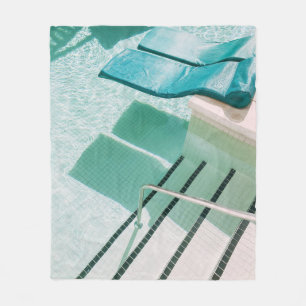 Swimming pool fleece blanket