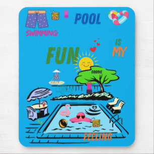 Swimming Pool Fun Mouse Pad