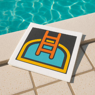 Swimming Pool Icon Napkin