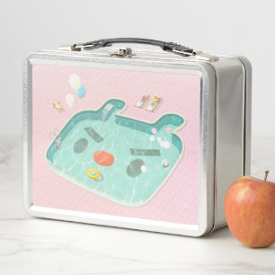 Swimming Pool Metal Lunch Box