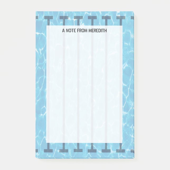 Swimming Pool Pad for Swimmers and Coaches Post-it Notes (Front)