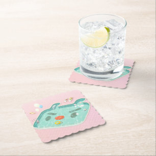 Swimming Pool Paper Coaster