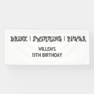 Swimming Pool Party Boy Birthday Party Welcome Banner