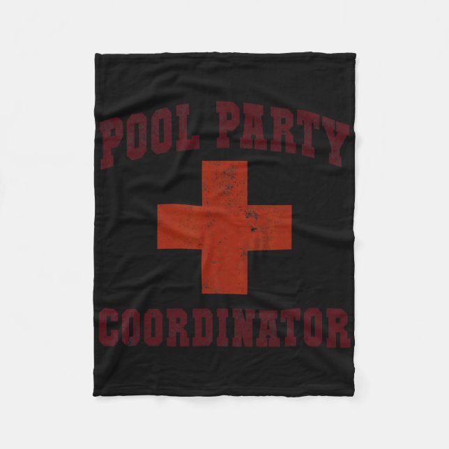 Swimming Pool Party Coordinator Girls Vacay Lifegu Fleece Blanket (Front)