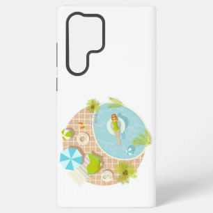 Swimming pool party girl in bikini summer beach samsung galaxy case