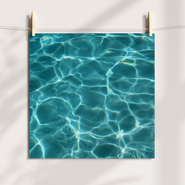 Swimming Pool Poster (Aqua Green Swimming Pool Water Photo Poster)