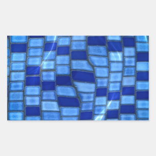 Swimming Pool Rectangular Sticker