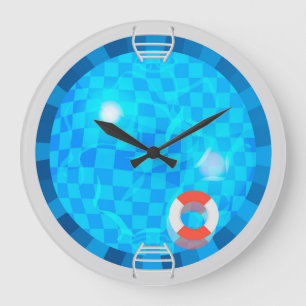 Swimming Pool Round Wall Clock