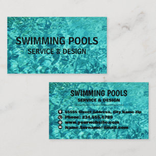 Swimming Pool Services Business Card