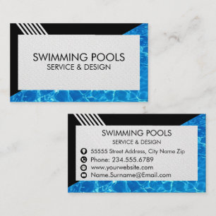 Swimming Pool Services Business Card