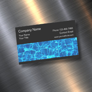 Swimming Pool Services Magnetic Business Cards
