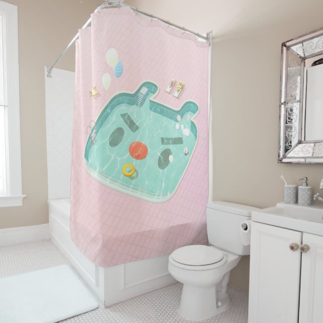 Swimming Pool Shower Curtain (In Situ)