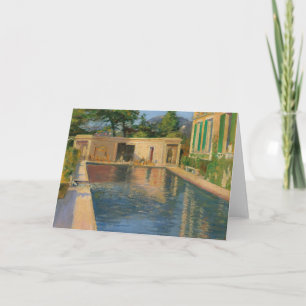 Swimming Pool, Southern France   Sir John Lavery Card
