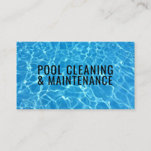 Swimming Pool & Spa Maintenance Cleaning Service Business Card