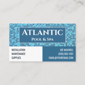 Swimming Pool Spa Service Business Card