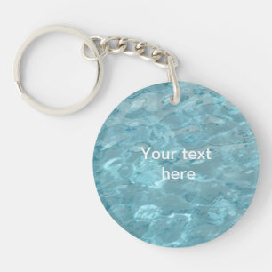 Swimming Pool Summer Abstract Key Ring