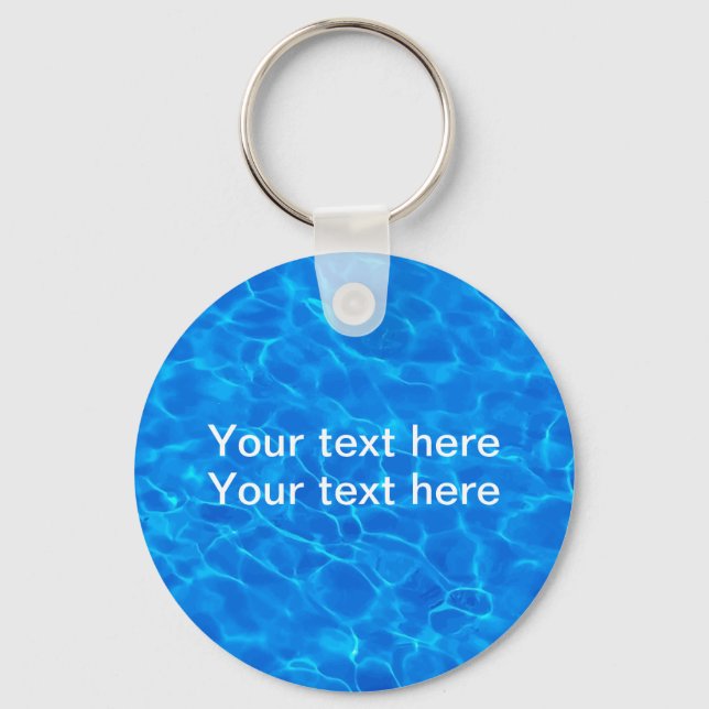 Swimming Pool Summer Theme Key Ring (Front)