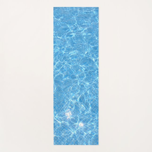 Swimming Pool Water Aqua Template Blue Color Yoga Mat (Front)