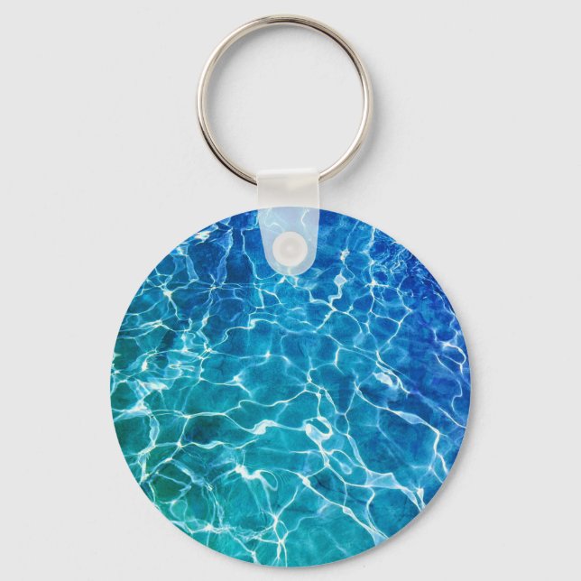 Swimming Pool Water Key Ring (Back)
