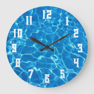 Swimming Pool Water Large Clock