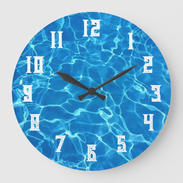 Swimming Pool Water Large Clock (Front)