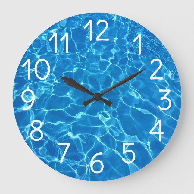 Swimming Pool Water Large Clock (Front)