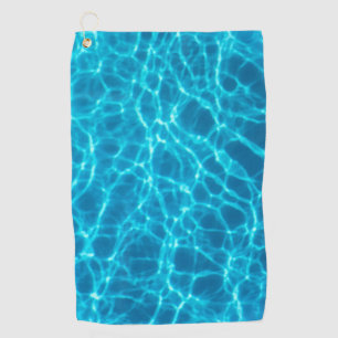 Swimming Pool water. Ripple Water. Sun Reflection Golf Towel