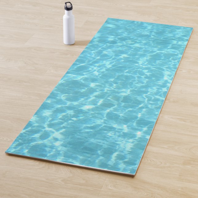Swimming Pool Water Sea Aqua Template Blue Green Yoga Mat (In Situ)