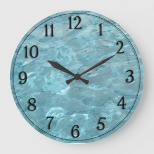 Swimming Pool Water - Summer Fun Abstract Large Clock