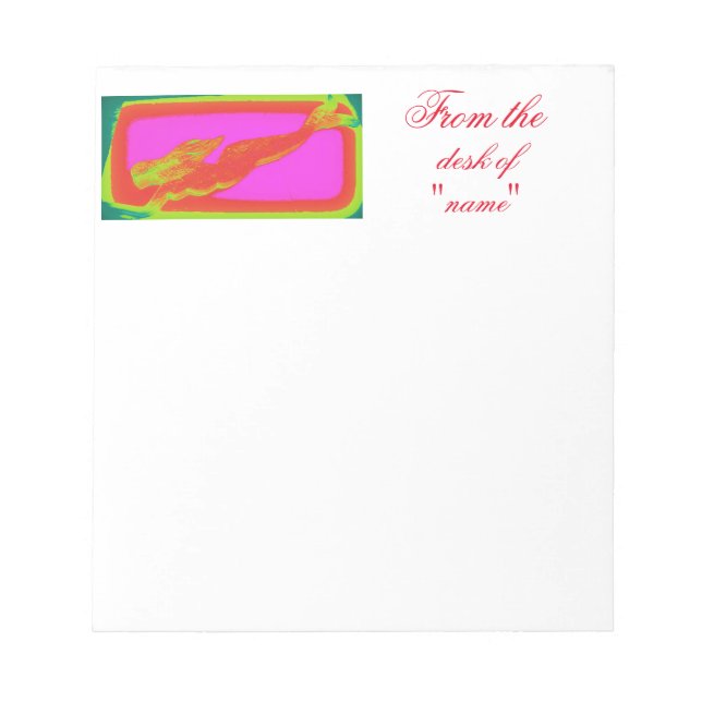 swimming red mermaid notepad (Front)