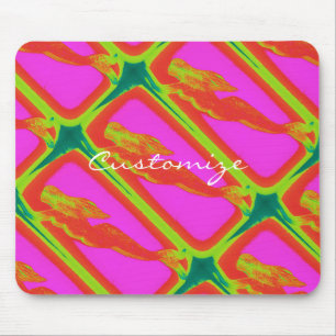 swimming red mermaids mouse pad