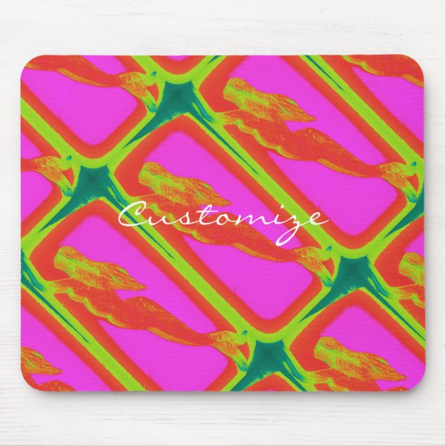 swimming red mermaids mouse pad (Front)