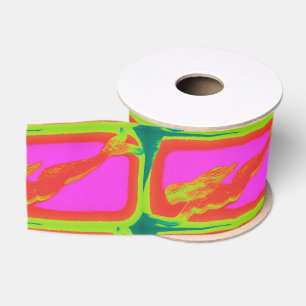 swimming red mermaids pink grosgrain ribbon