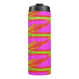 swimming red mermaids thermal tumbler